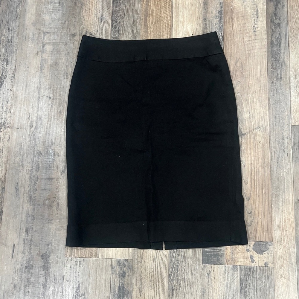 Banana Republic Black Pencil Skirt Knee Length Old Money Career Sz 8